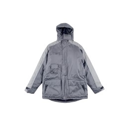 Customized women's cotton work clothes, designed winter cold-proof labor protection clothing, fashionable and thickened work clothes, cold storage clothes, shoulder reflective strip design, three-in-one work clothes, cold-proof hood, elastic Velcro cuffs  Customized women's cotton work clothes, designed winter cold-proof labor protection clothing, fashionable and thickened work clothes, cold storage clothes, shoulder reflective strip design, three-in-one work clothes, cold-proof hood, elastic Velcro cuffs